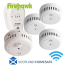 Firehawk Scottish Complaint Kit including 3 x FHB10W Wireless Smoke Alarms, 1 x FHH10W Wireless Heat Alarm & 1 x CO7B-10W Wirelss Carbon Monoxide Alarm